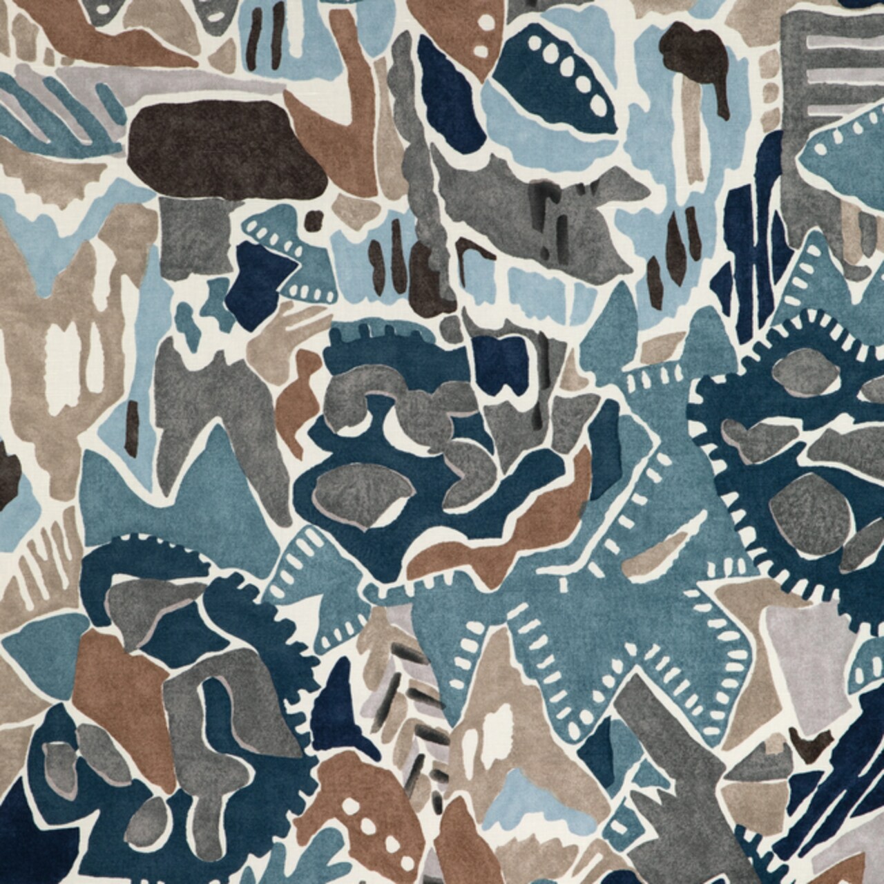 1 Yard Abstract Cotton Linen Fabric for Multipurpose Home Decor Interiors